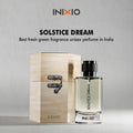 Solstice Dream unisex perfume bottle with wooden box, fresh green fragrance in India