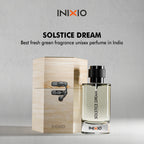 Solstice Dream unisex perfume bottle with wooden box, fresh green fragrance in India